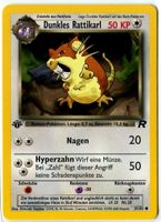 Dunkles Rattikarl Team Rocket 1.Edition 51/82 Deutsch Mint