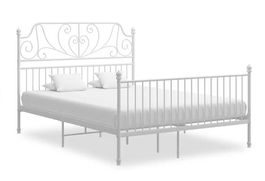 Ikea-Metallbett weiss mit Matratze in gutem Zustand
