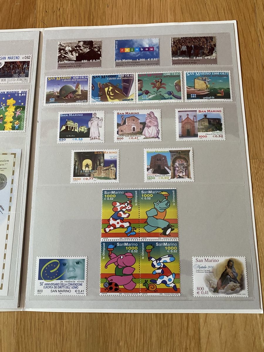 Tutti i francobolli: San Marino 2000 - Briefmarkensammlung – Usato da Bern venduto da Mondol 3