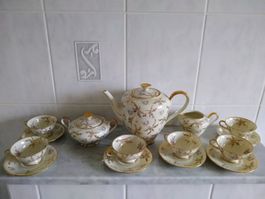 Bavarian Elfenbein Porzellan. 6 Personen Tee Set