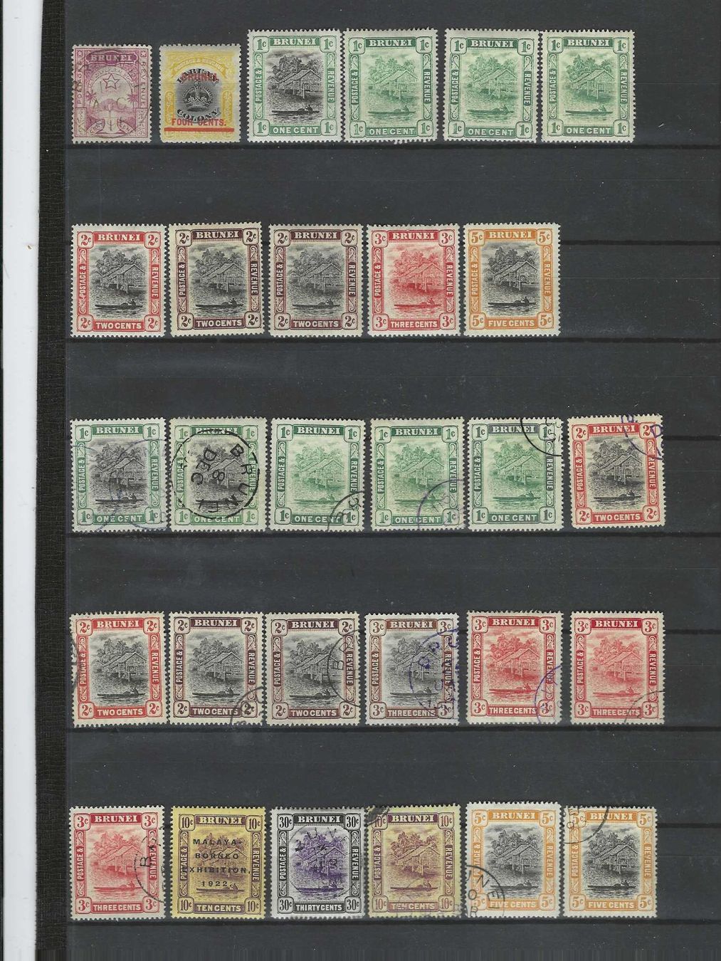 Tutti i francobolli: BRUNEI LOT AB CA 1900 */GEST. – Usato da Dintikon venduto da bonita099