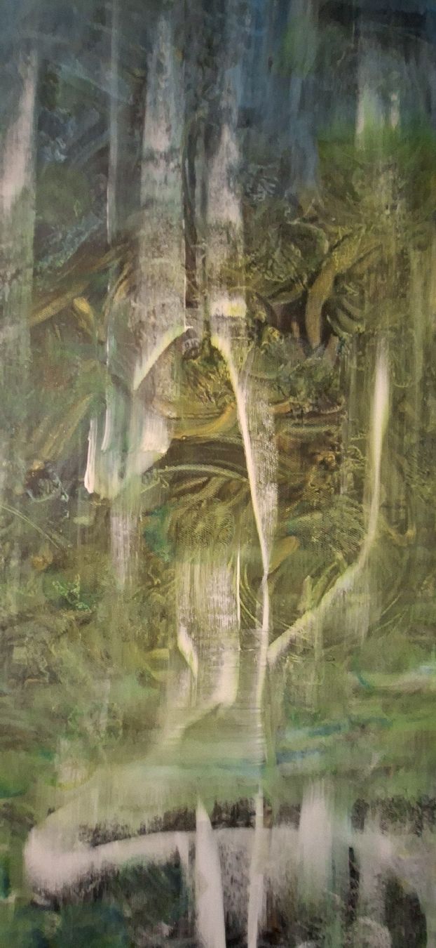Tableaux: Gemälde "Schwanenlicht" handmade 80×100 – Neuf (Voir description) à Riehen par Steinbock1970 7