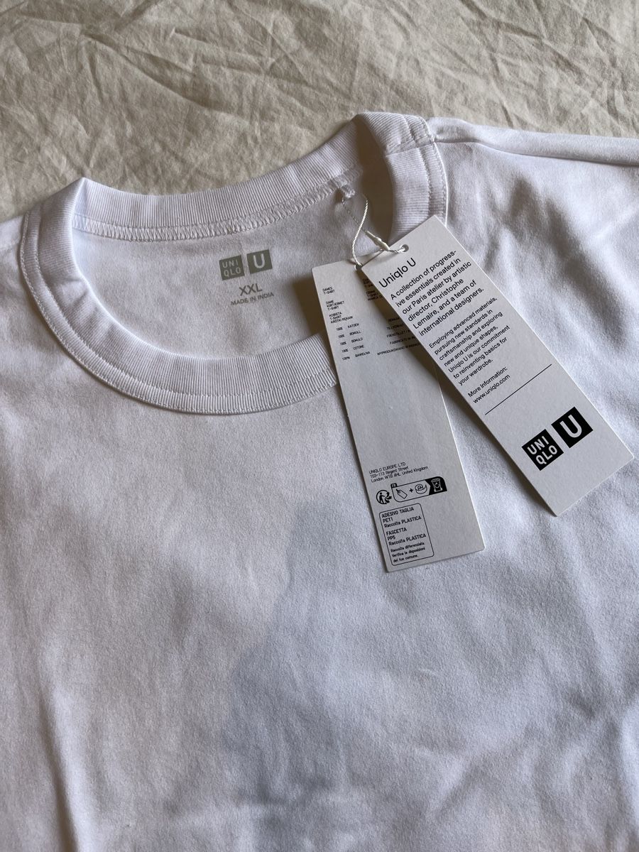 Uniqlo T-shirt: Uniqlo U Tshirt, weiss, XXL – Nuovo e nell'imballaggio originale da Bern venduto da urt_ph6r