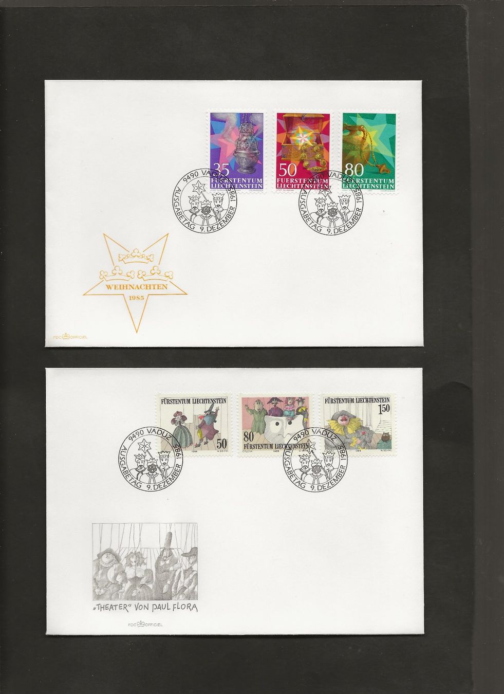 Tutti i francobolli: 16 FDC Liechtenstein 1984 bis 1986 – Usato da Au ZH venduto da xelagreb01 7