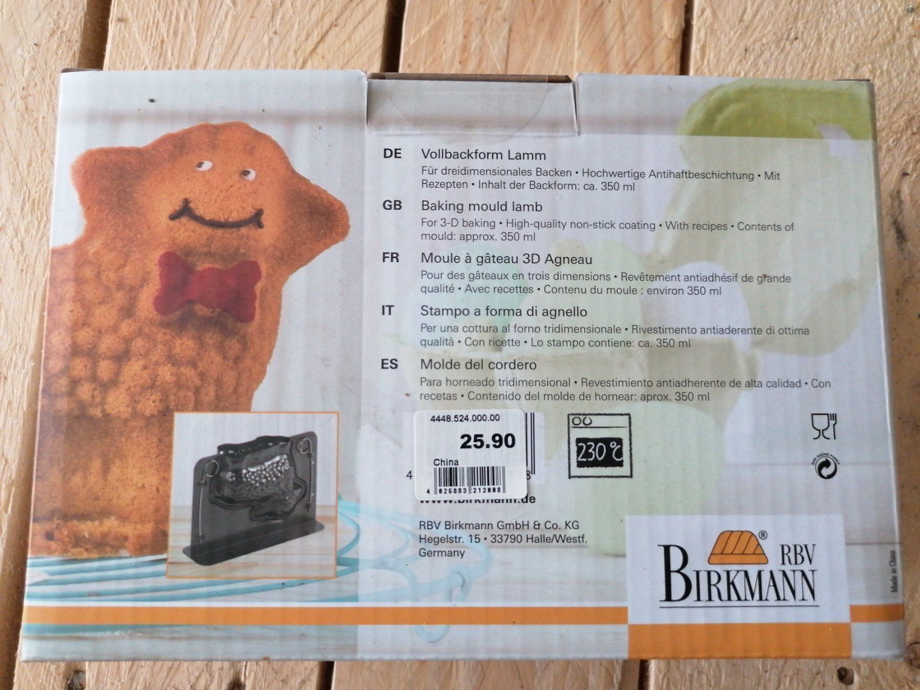 Backformen: Vollbackform Lamm NP: 26.- – Neu und originalverpackt aus Bäch SZ von Swissy46 1