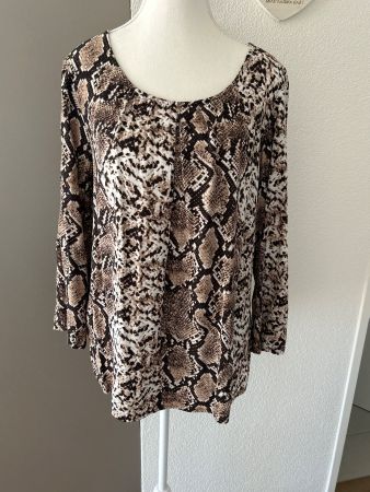 Langarm Blusenshirt mit Muster  von bpc selection Gr. 42