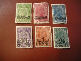 1920, LIECHTENSTEIN, AUFBRAUCHSAUSGABE SATZ POSTFRISCH/**