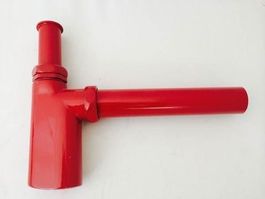 Waschtisch- Siphon ! speziell ! rot !!