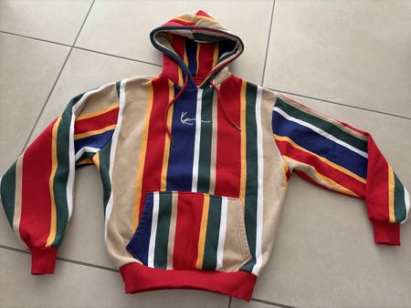 Karl Kani Hoodie XXS, gestreift, neuwertig für den Winter!