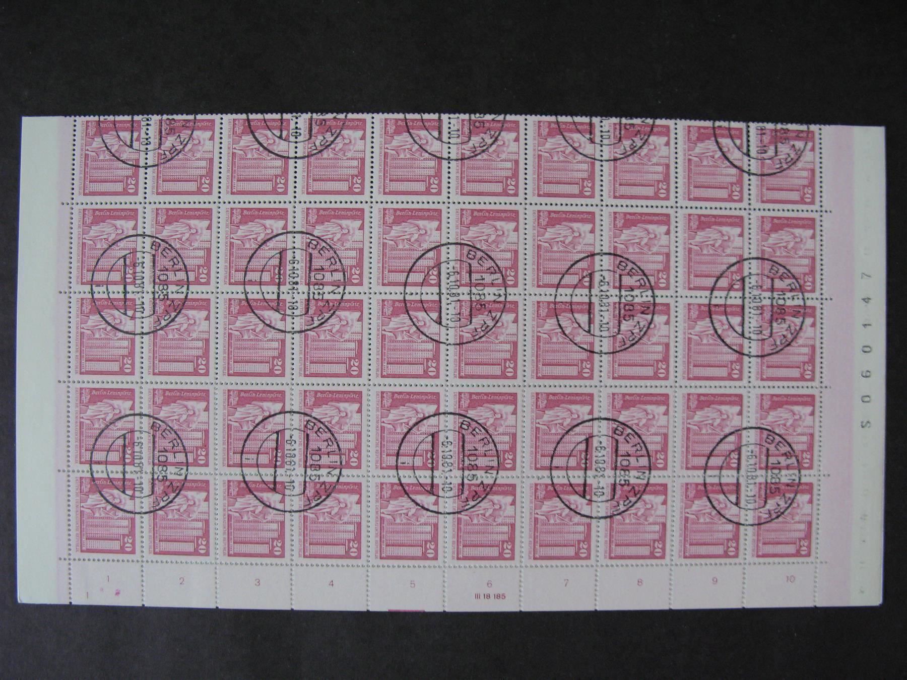 Alle Briefmarken: DDR 1973-1981 Aufbau der DDR Kleinformat – Gebraucht aus Wil SG von fva01 6