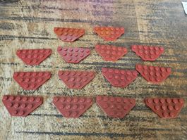 lego 2419 lot de 14 pièces Dark Red Wedge, Plate 3 x 6