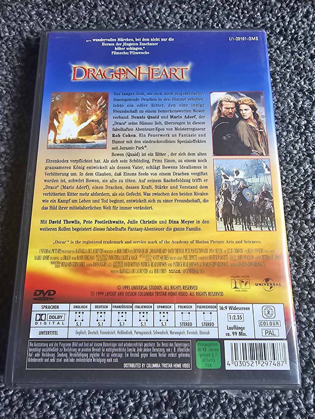 Tutti i DVDs: Dragonheart (22423) – Usato da Ruswil venduto da jan_bxl5 1