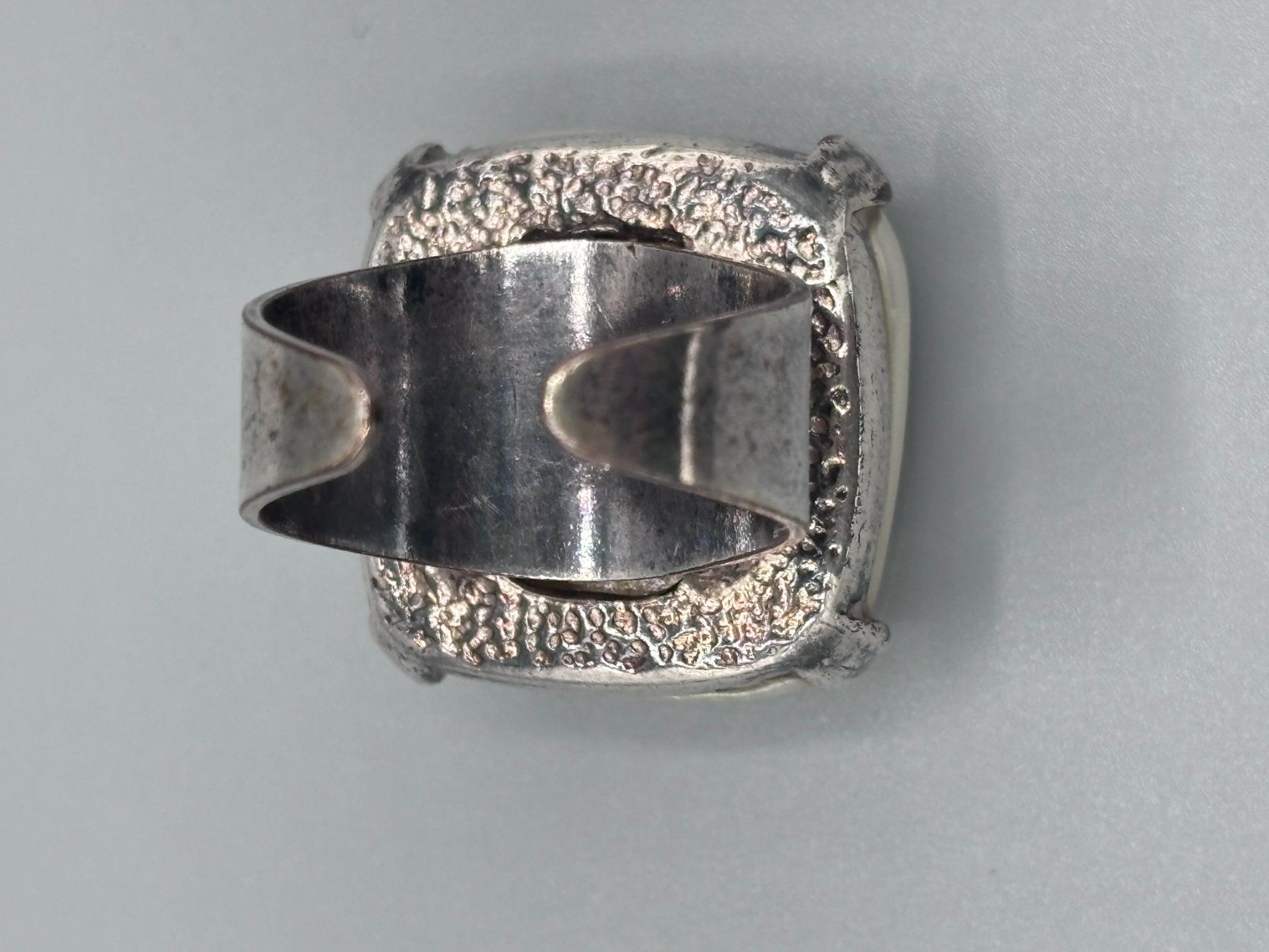 Anelli: Großer Statement Ring Perlmutt Silber massiv modern – Usato da Brunnen venduto da mel_79gf 2