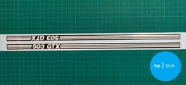 "503 GTx" Mofa Seitenschutz Aufkleber "Neues Modell"