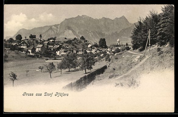 Ansichtskarten: Dorf Pfäfers, Gesamtansicht mit Umgebun – Gebraucht aus Berlin von bartko-reher