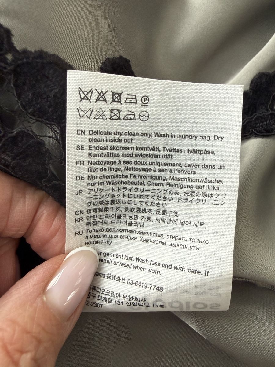 Acne Studios Kleider: ACNE STUDIOS Kleid mit Spitzensaum Satin S/36 NP 900.- – Neu (gemäss Beschreibung) aus Zürich von Nellyville73 5