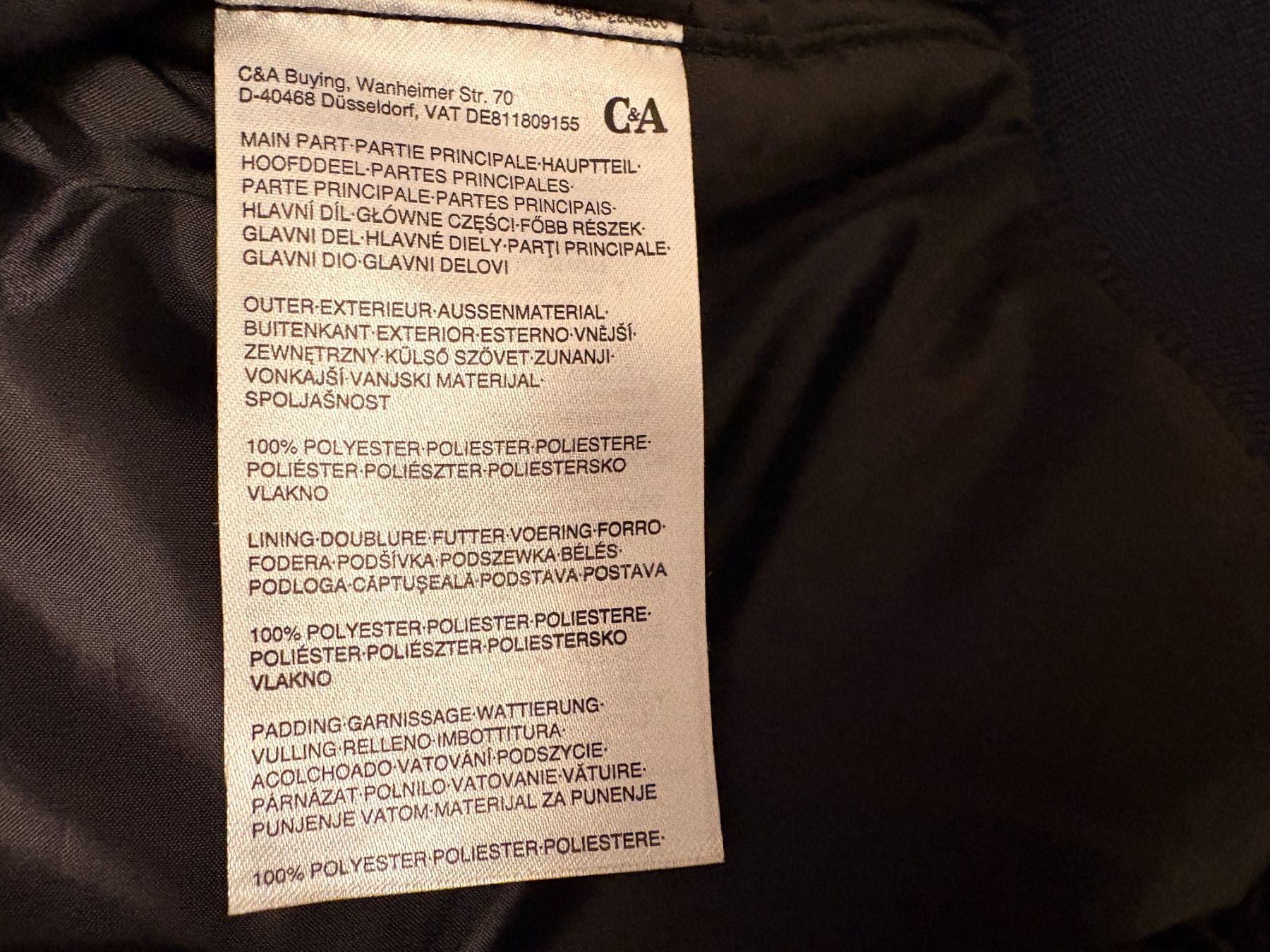 C&A Giacche: Bomber Jacke, Herren, Gr. S, navy – Usato da Adlikon b.Regensdf venduto da Cappo 3