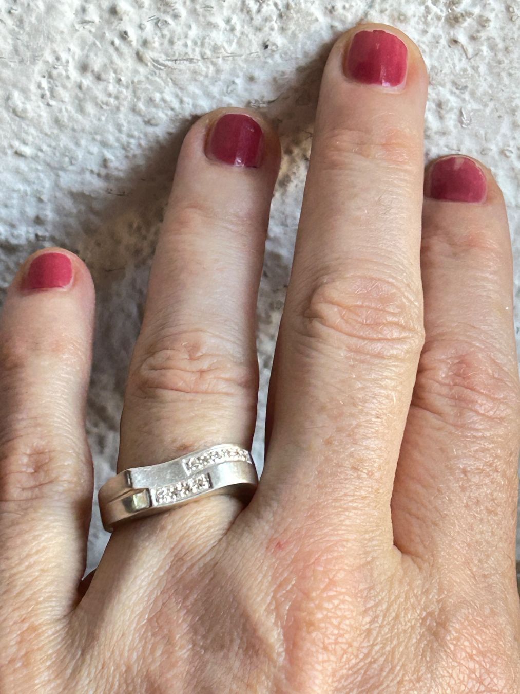 Anelli: Silber Ring mit Zirkonia Stein, Grösse 54 – Usato da Dittingen venduto da Bijoubelle 3