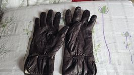 Lederhandschuhe dunkelbraun gefüttert akzeptabler Zustand
