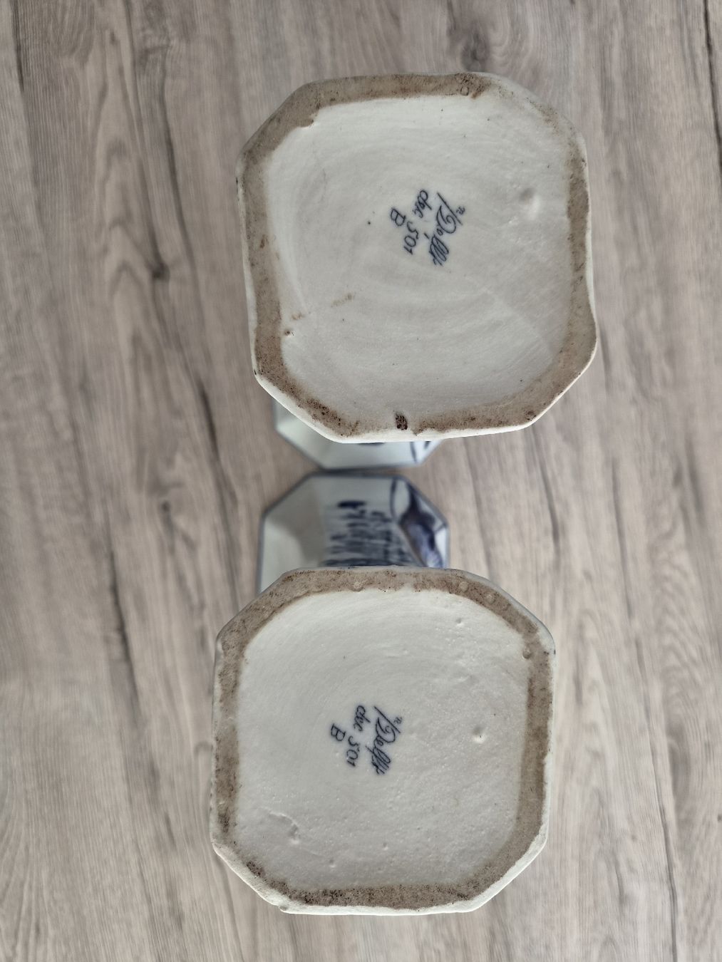 Vasen & Gefässe: Paar antike Delft Blauw Vasen – Handbemalt – Schloss-Szene – Gebraucht aus Bülach von Recherchieren 3