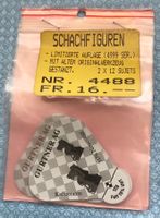 Kaffeerahmdeckel Gurtner AG Schachfiguren OVP neu