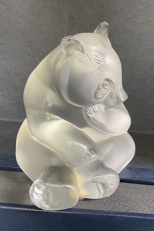 Lalique Statuette: LALIQUE PANDA BÄR SIGNIERT – Usato da Adlikon b.Regensdorf venduto da Crystaldragon09 2
