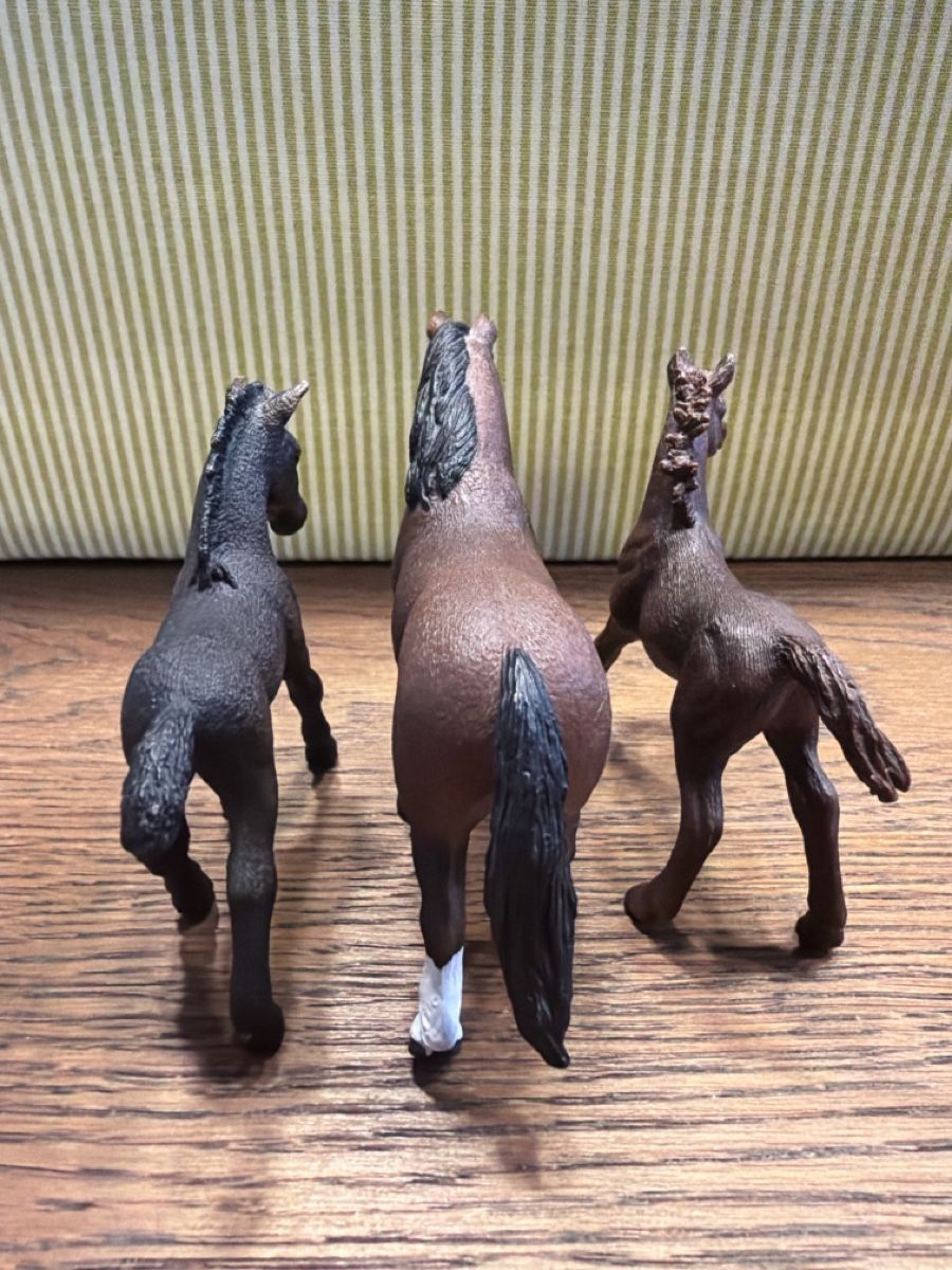 Schleich Giocattoli: Schleich Pferd mit 2 Fohlen  – Usato da Auw venduto da grisu81 2