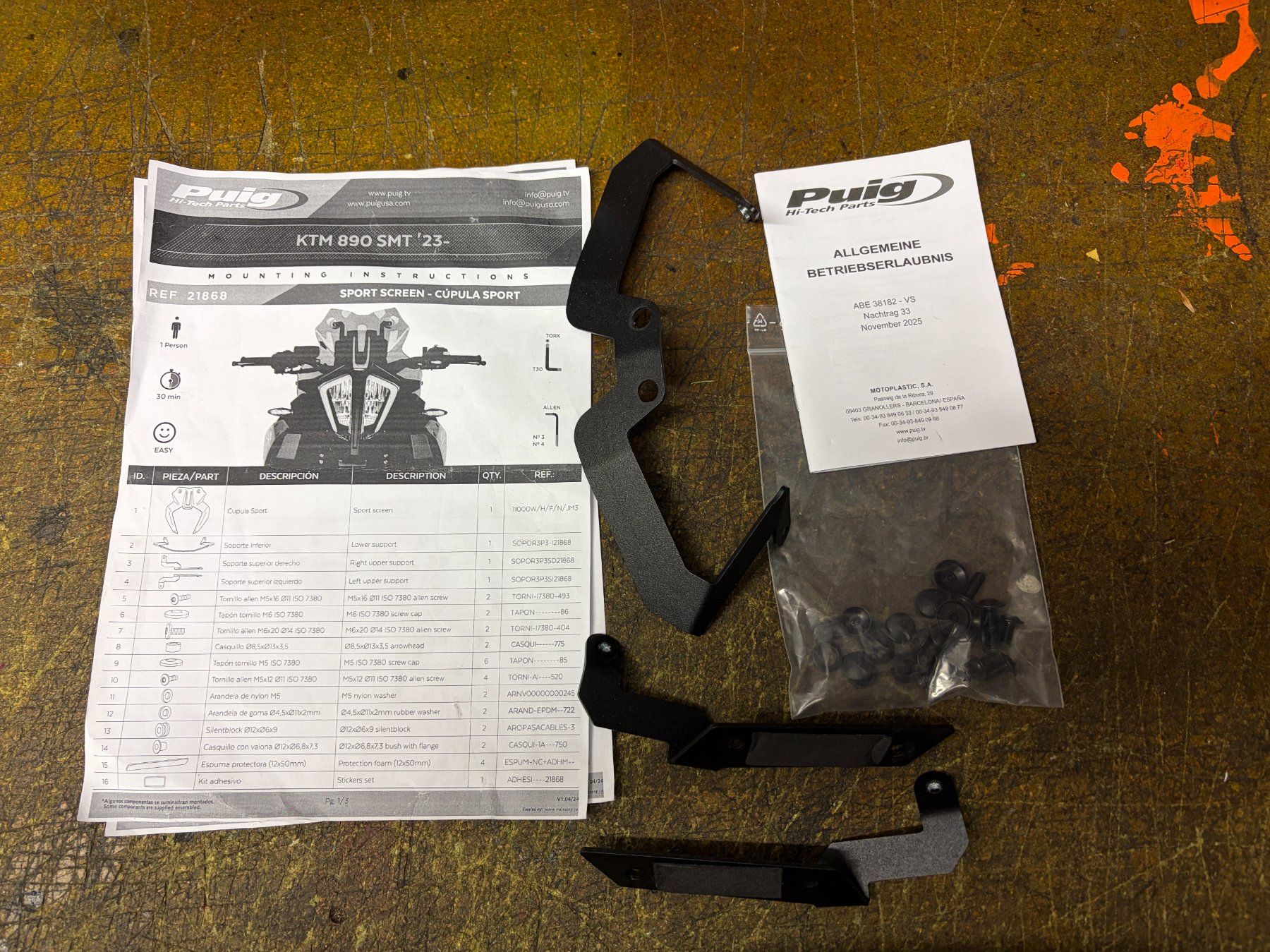 KTM Tutti i ricambio per moto: Puig Windschild KTM 890 SMT – Usato da Safenwil venduto da 0041patrice