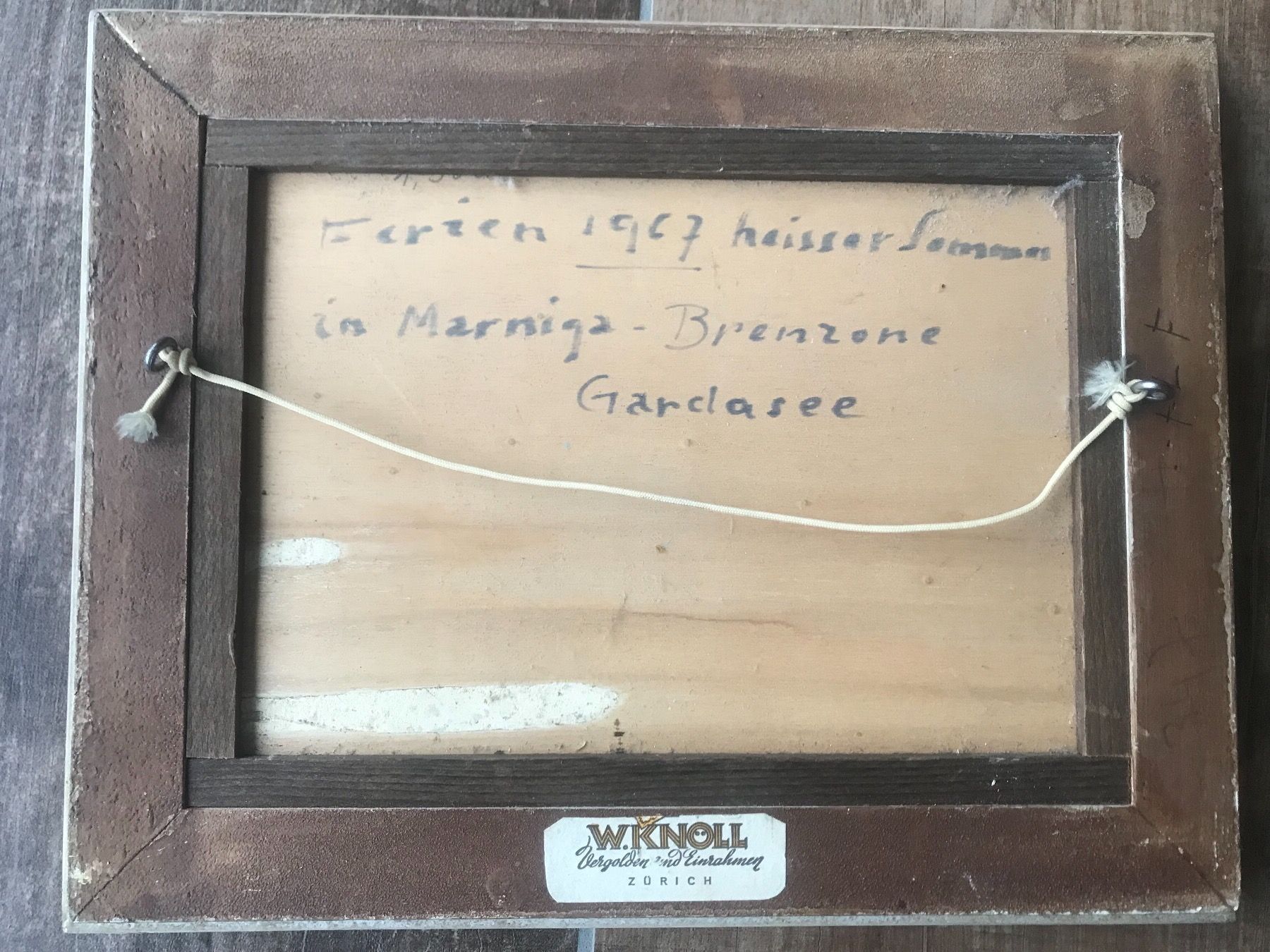 Dipinti: Bild 1967 Gardasee mit Rahmen – Usato da Wollerau venduto da Garten1957 3