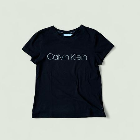 calvin klein metallic logo tee - size m