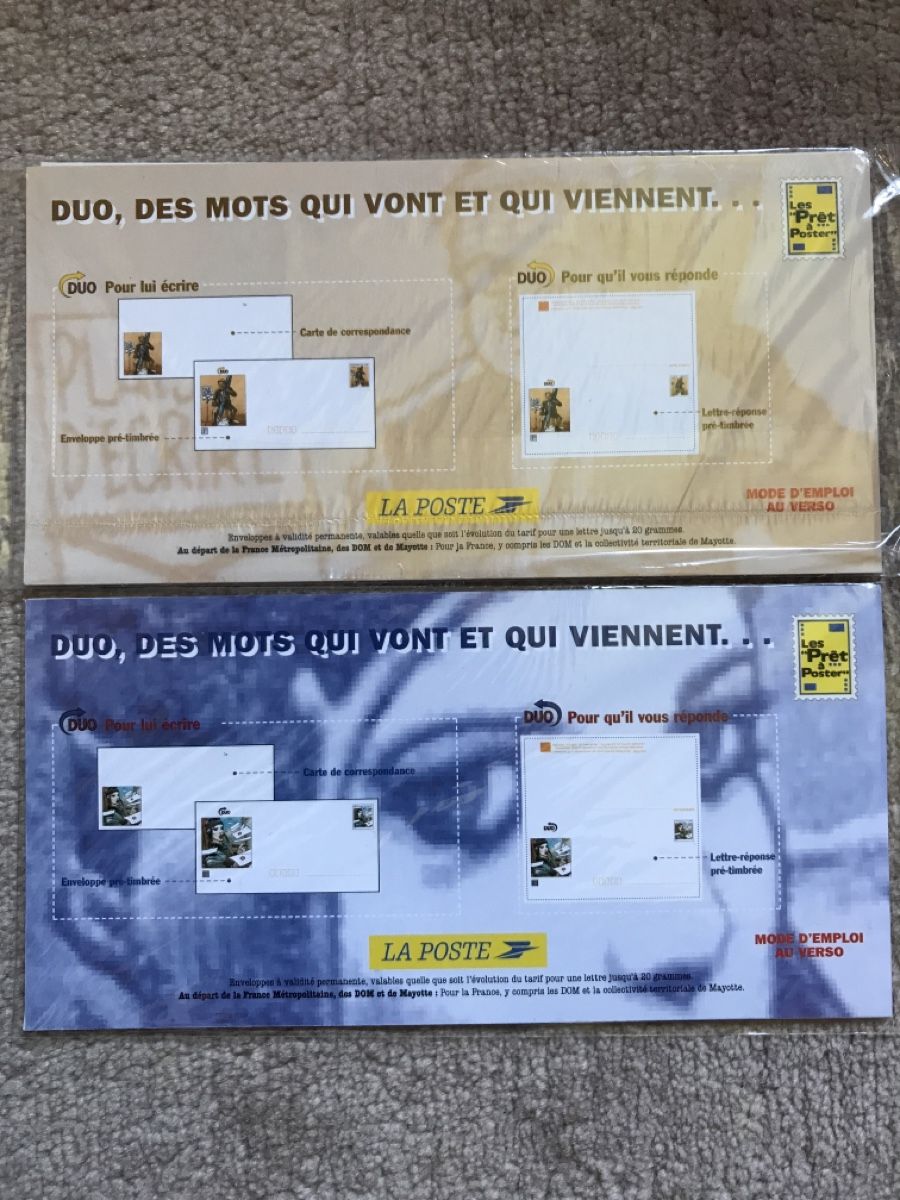 Buste & buste per spedizione: Frankreich, 2x Duo vorfrankiert, ovp – Nuovo e nell'imballaggio originale da Zürich venduto da dsviel 1