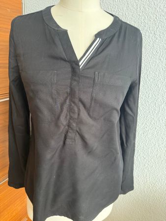 Street One schwarze Bluse Gr. 34 Baumwolle
