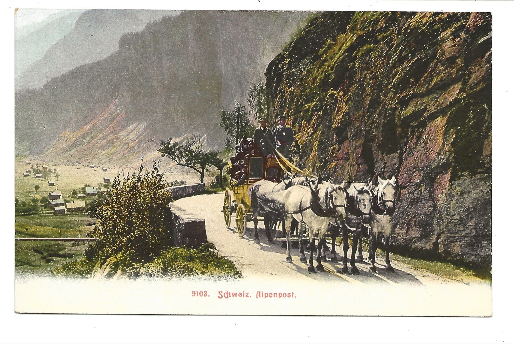 Cartoline postali: CH-Alpenpost ob Innertkirchen BE Grimselstrasse Postkutsche – Usato da Engelburg venduto da Cartophil