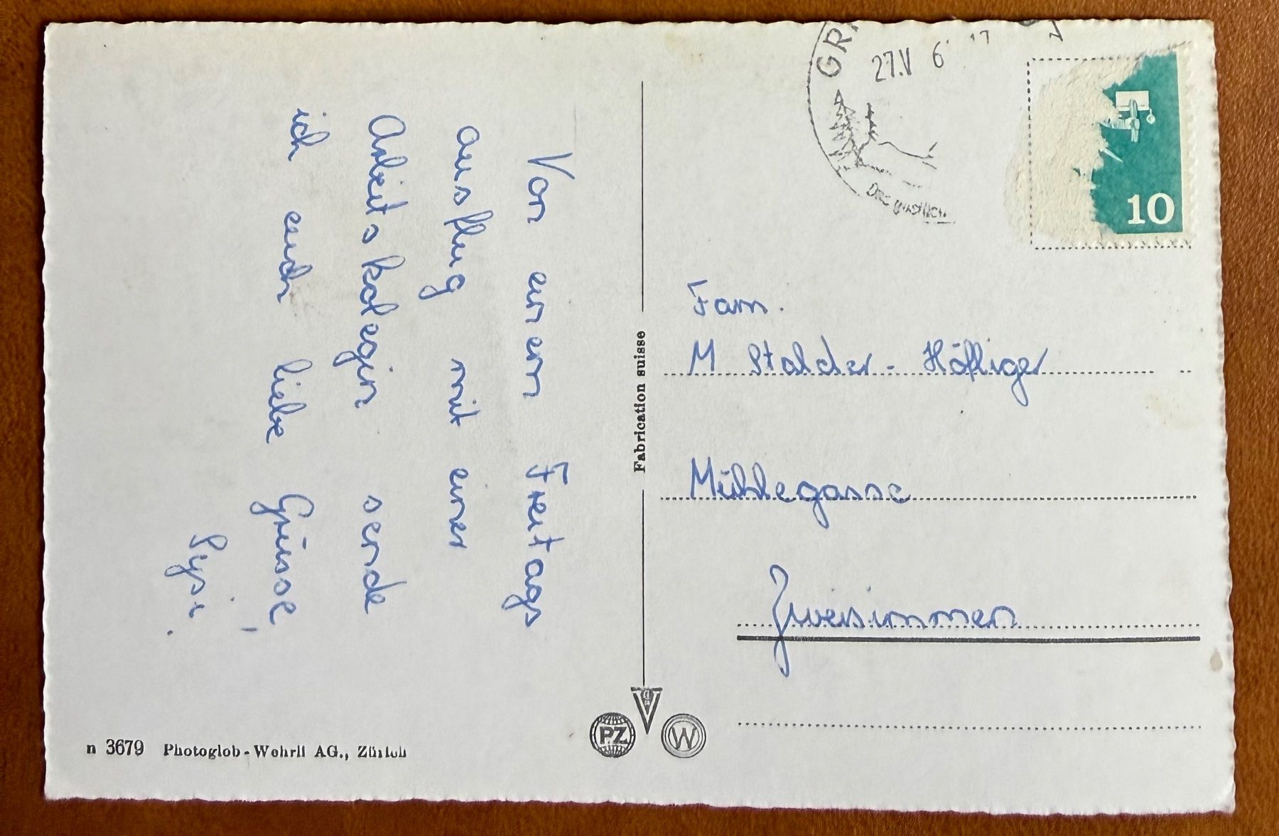 Ansichtskarten: Grindelwald - First - Bahn  1960 – Gebraucht aus Lutry von Ediego 1