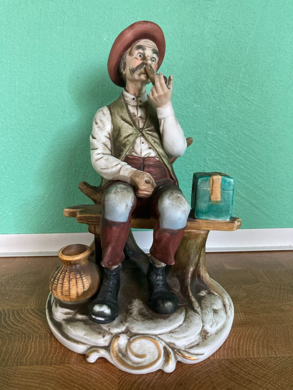 Statuette: FIGUR  Keramik  Handwerker  Bauer Grossvater  1975 – Usato da Subingen venduto da ArtBead 7