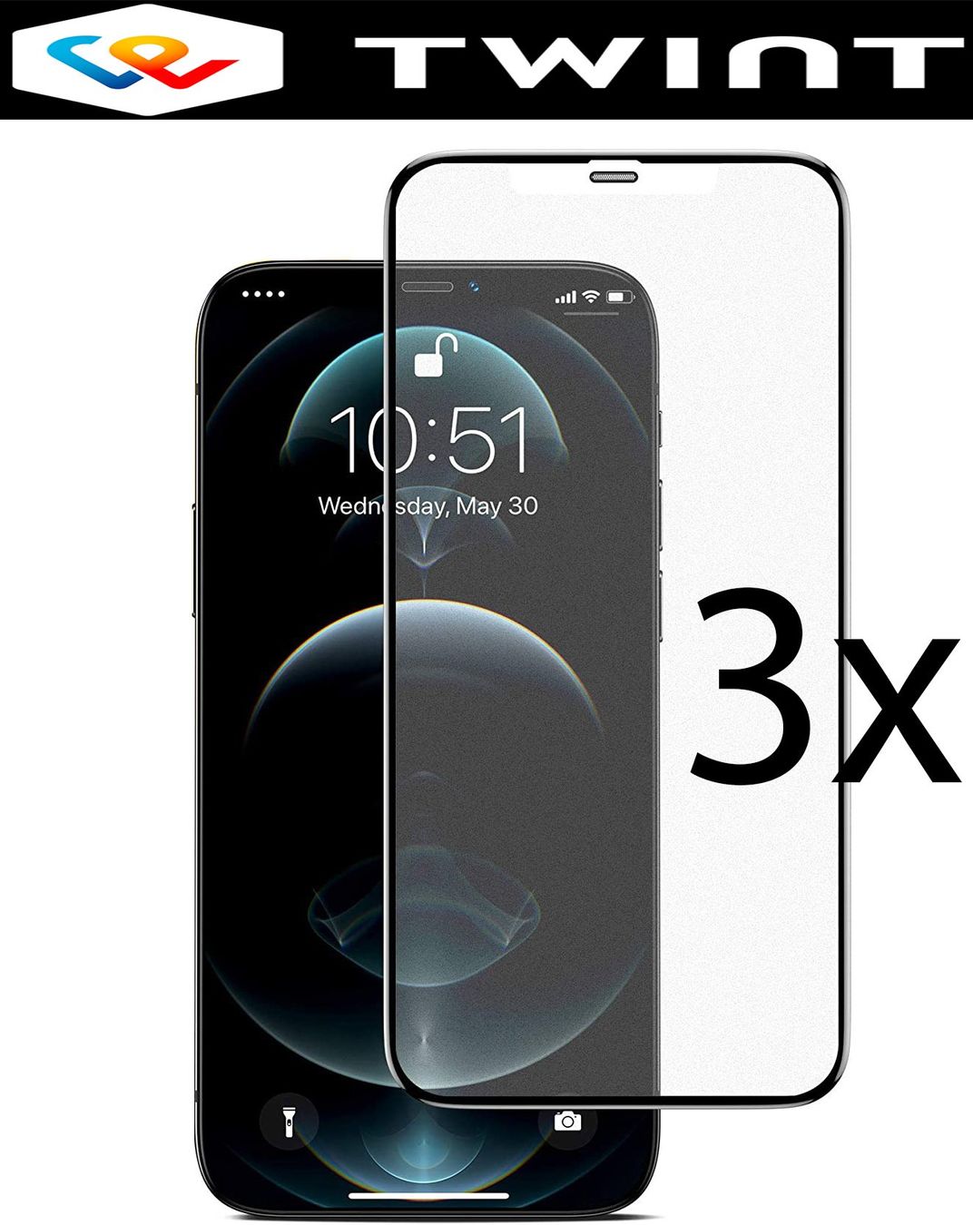 Cover & Protezioni schermo: 3x iPhone 12 mini Panzerglas Schutzglas FULL DISPLAY GLAS – Nuovo e nell'imballaggio originale da Volketswil venduto da coverandmore