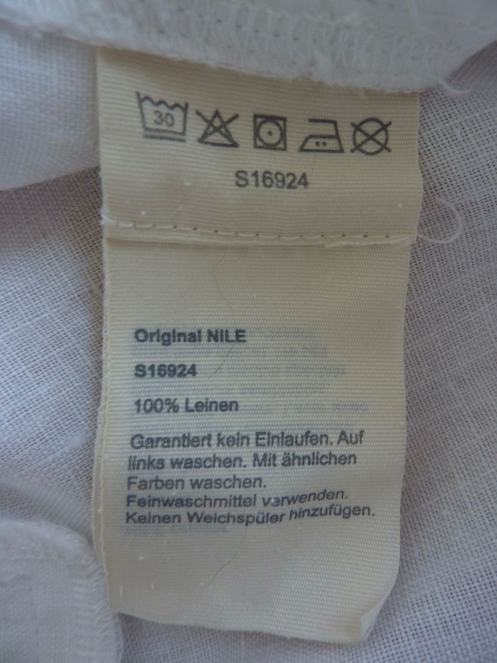 Nile Pantaloni: NILE Leinenhose weiss – Usato da Allschwil venduto da millefiori3 4