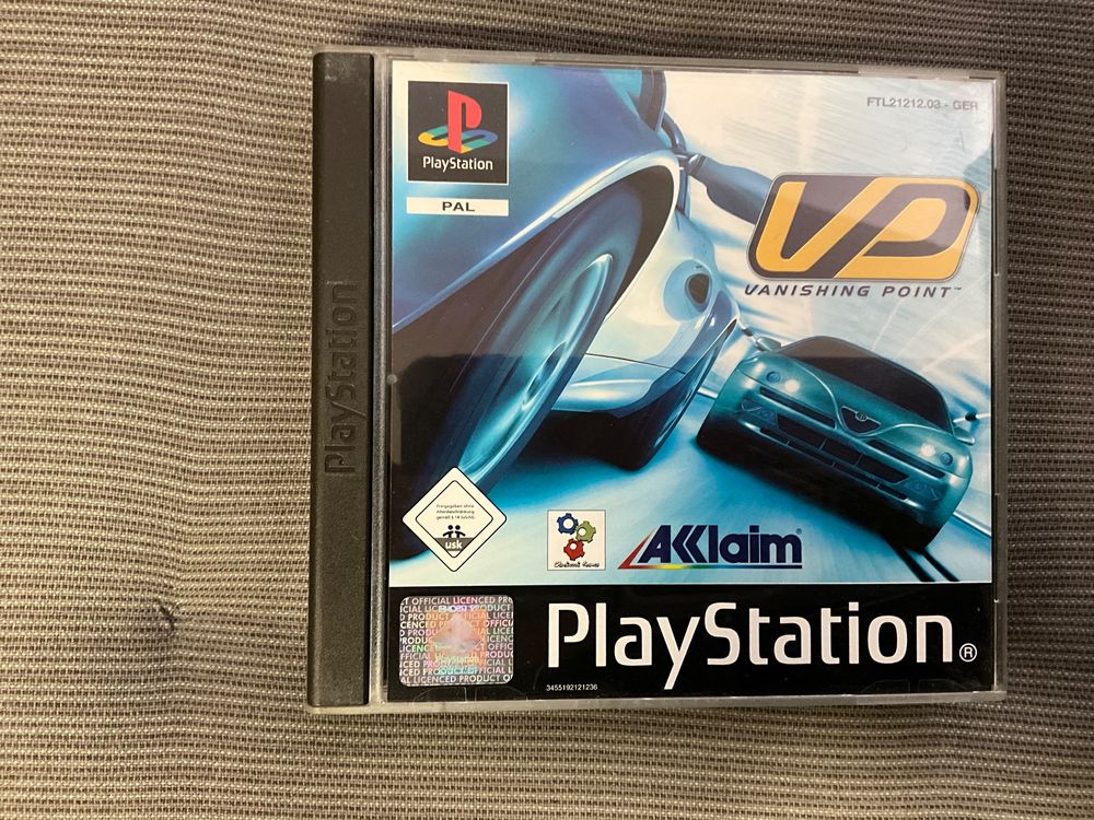 Vanishing Point Sur Sony Playstation 1 (PS1) - PAL, Complet Et Fonctionnel