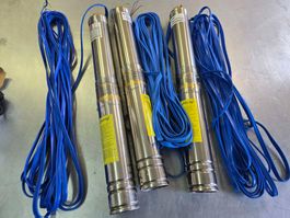 3 x 750 W Tiefbrunnenpumpe 4000 l/h Rohrpumpe Brunnenpumpe