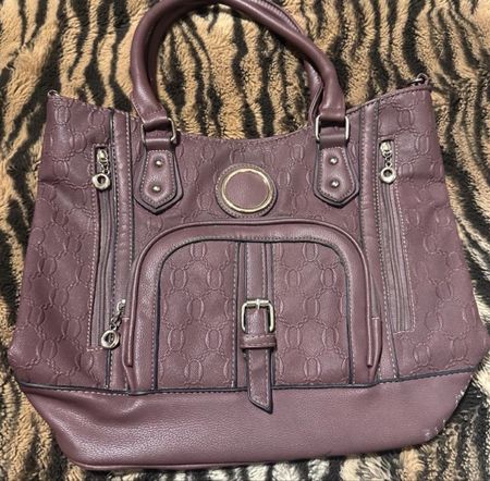 Damen Handtasche Lila Kunstleder gebraucht
