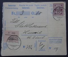 Int. Postanweisung mit ZNr. 85, SBK 120.00
