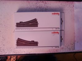 Märklin 1x Weiche rechts 24612 1x Weiche links 24611