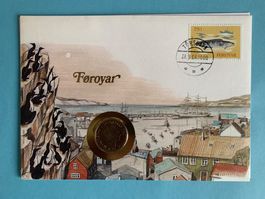 FEROE ISLANDS - Münzbrief 28.9.1984 - 1 Krone 1984 FDC