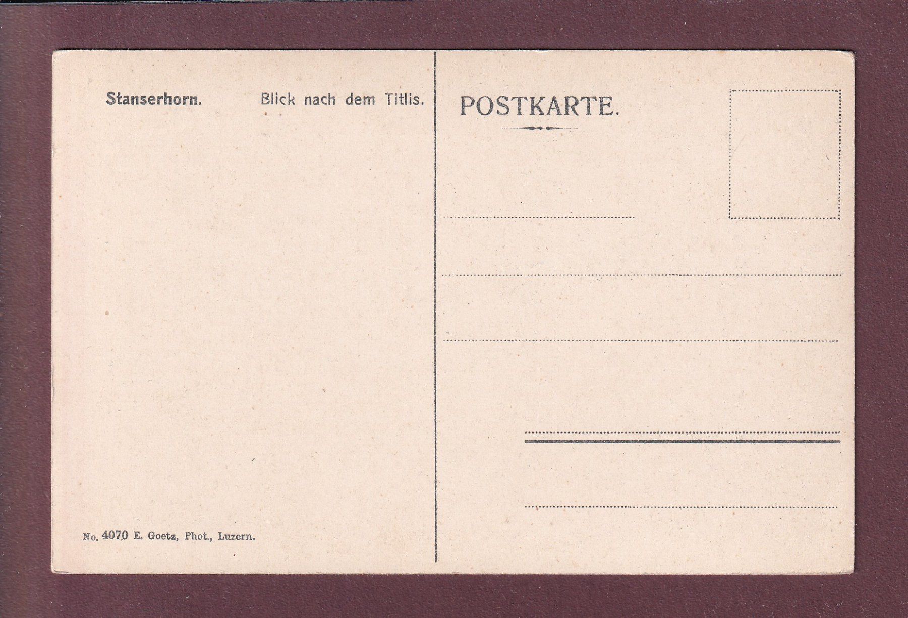 Ansichtskarten: STANSERHORN - Blick nack Titlis - Leute – Gebraucht aus Pully von nicecards 1