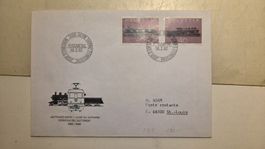 1982 FDC 100 Jahre Gotthardbahn getrennt mit Portomarken Fra