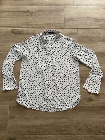 Mango Bluse, Federnmuster, Gr. M