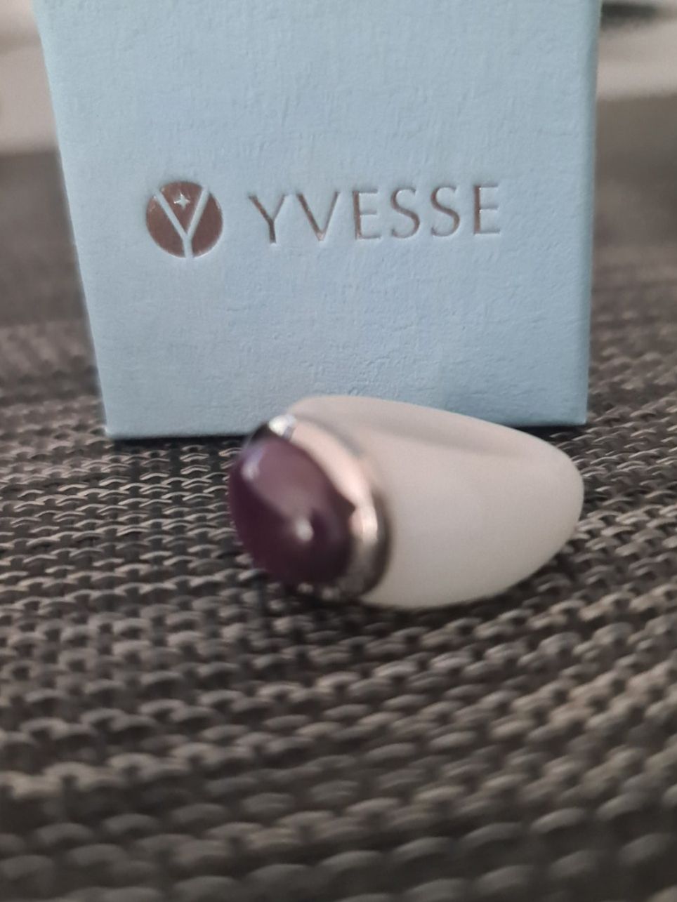Ringe: YV Silber Ring Halbedelstein Amethist eingefasst in Corian – Neu (gemäss Beschreibung) aus Münchenbuchsee von babilibern 4