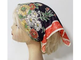 Bandana / Baumwolltuch Batist Blumenbouquet VINTAGE 1930s