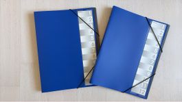 Kolma Eckspanner mit Register, blau, 2 Stück, Neu