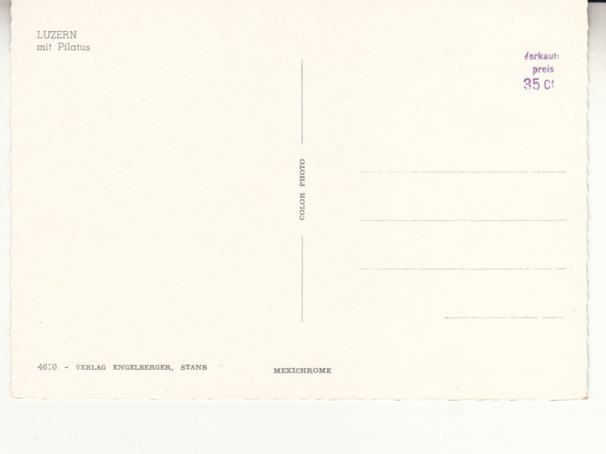 Cartoline postali: Luzern ca. 1960 – Usato da Bürglen TG venduto da StampGraf 1